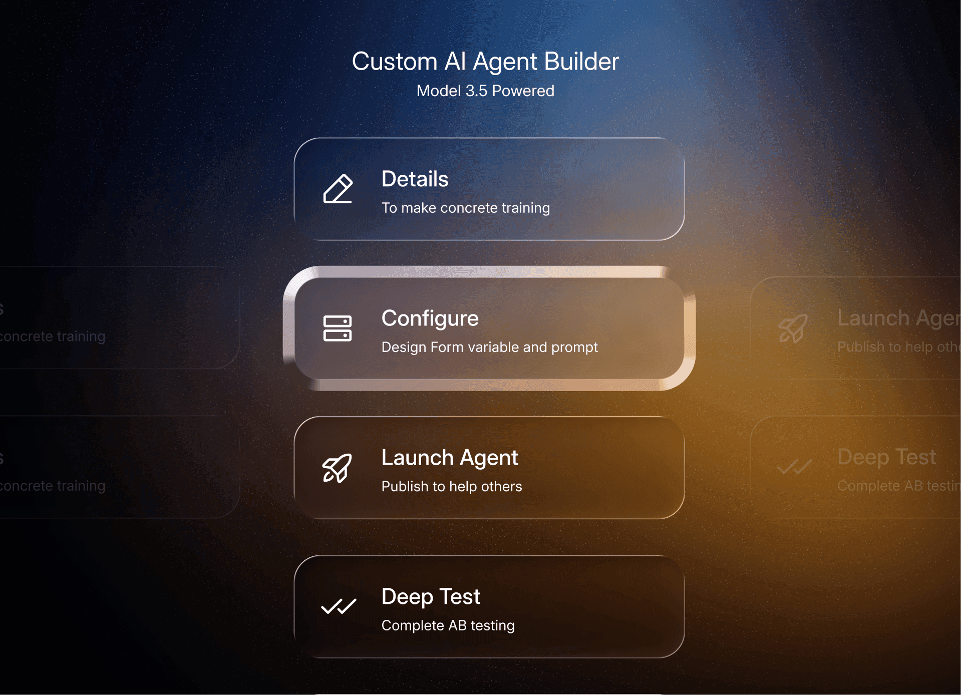AI Agent Builder interface screenshot